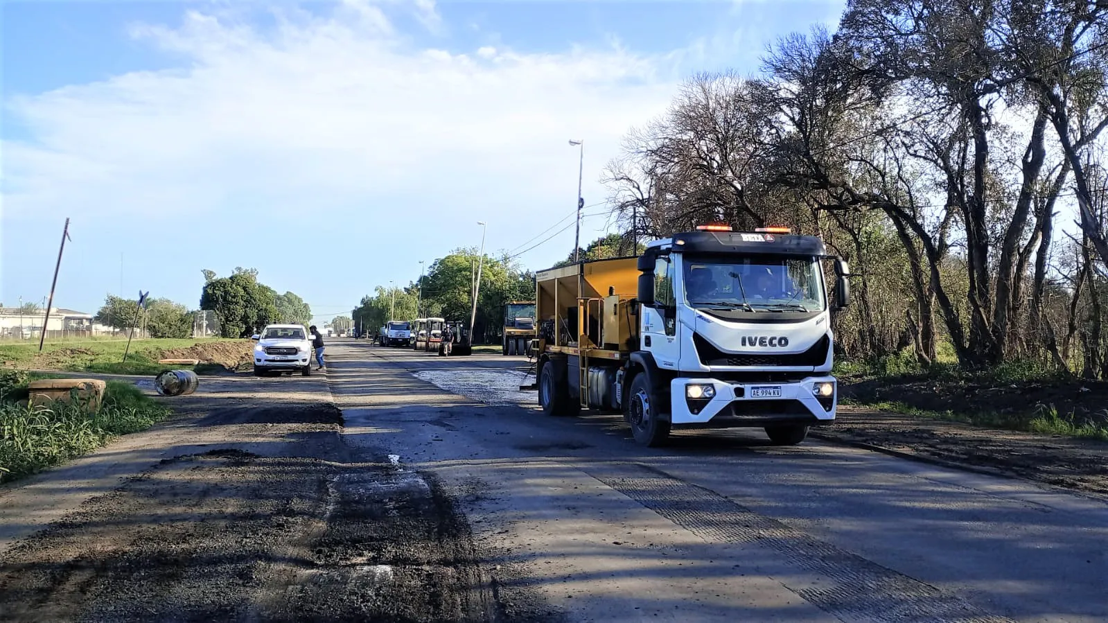 Nueva jornada de tareas sobre Ruta 11 en Puerto San Martín