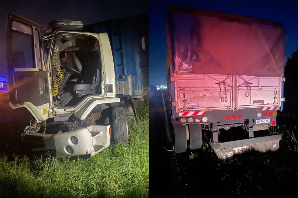 Choque de dos camiones en Ricardone 