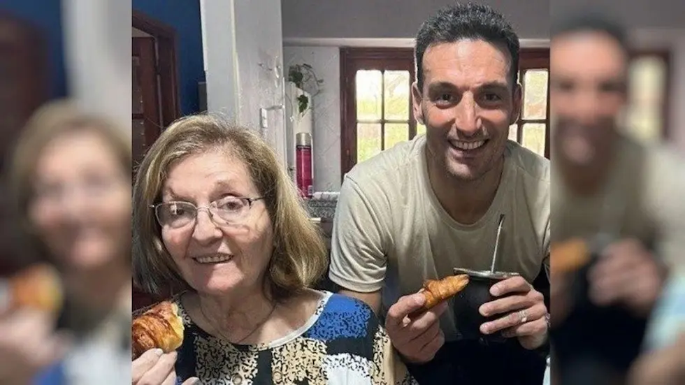 Scaloni y su mamá