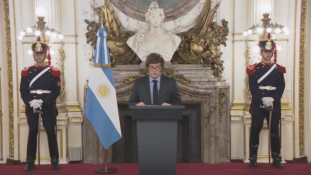 Javier Milei en cadena nacional