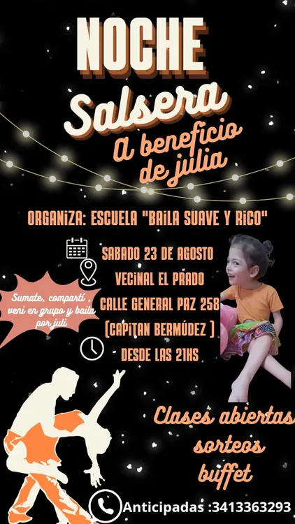 Noche Salsera a beneficio de Julia Noche Salsera a beneficio de Julia