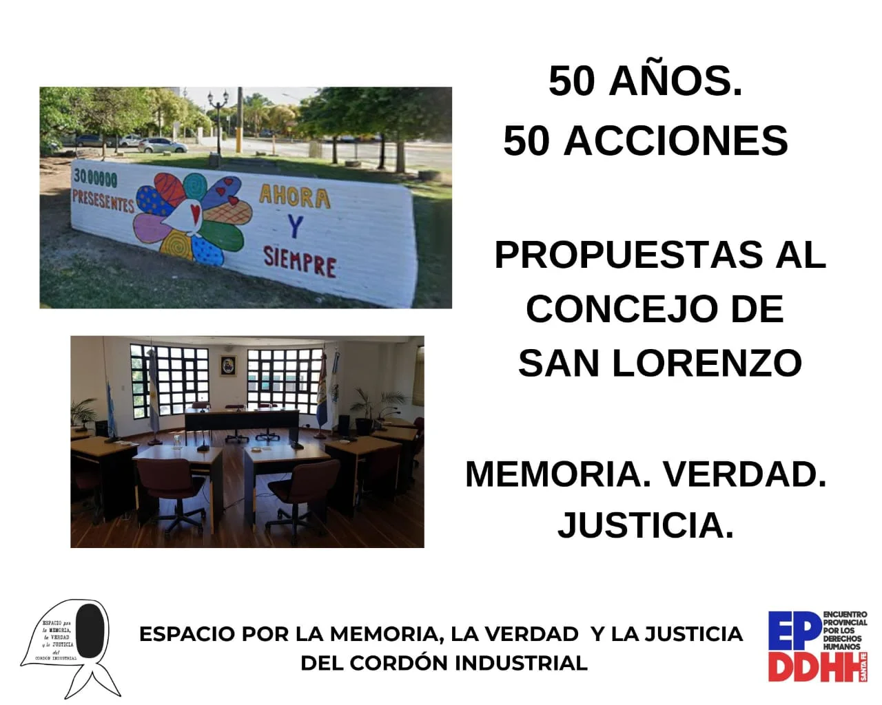 flayer propuesta espacio por la memoria