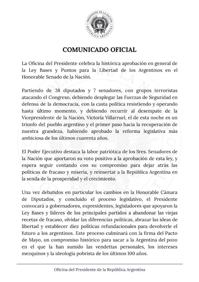 msj aprobacion ley bases