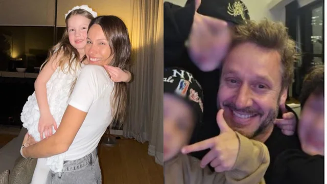 Pampita y Vicuña juntos en el cumpleaños de Anita 