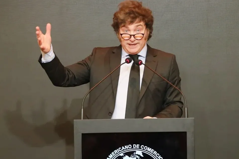 Milei en la Bolsa de Comercio Rosario