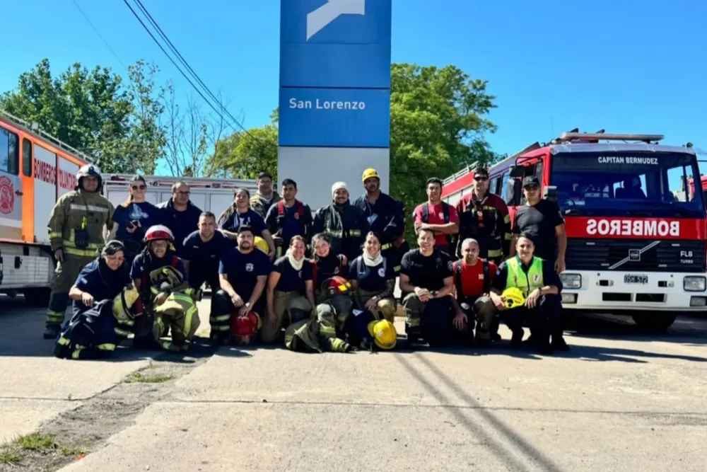 Simulacro de emergencia en la Refinería YPF de San Lorenzo