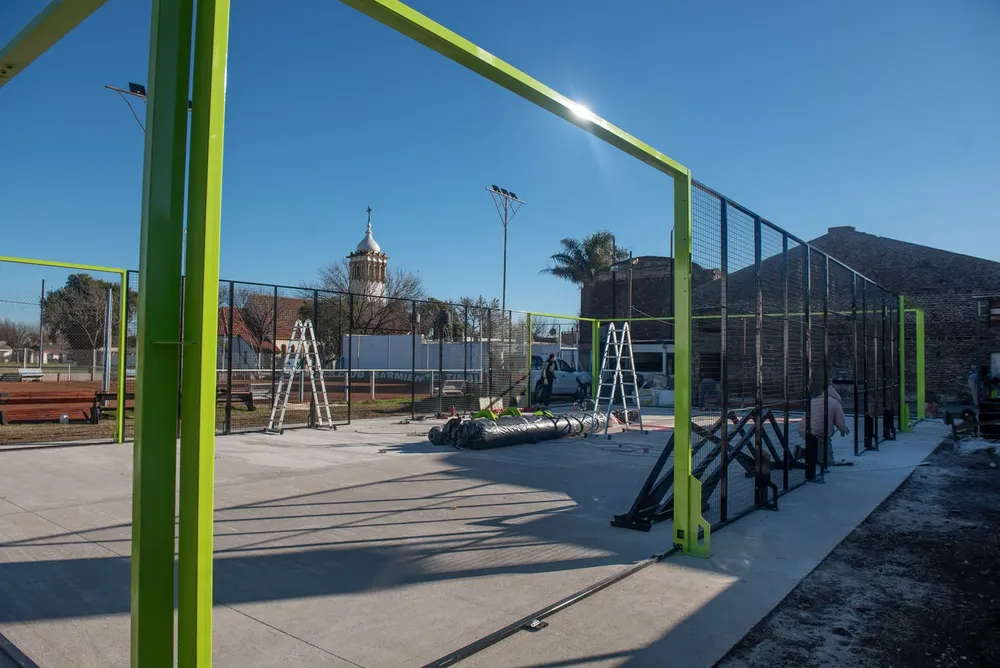 cancha de padel en el Club Sarmiento-