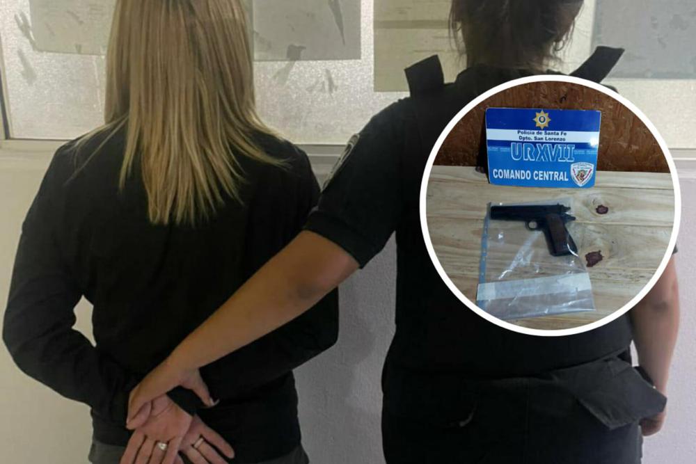 Mujer caminaba por la calle con un arma de fuego y fue detenida