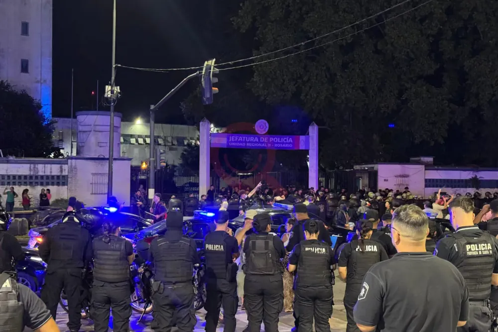 Protesta en la Jefatura de la Policía 