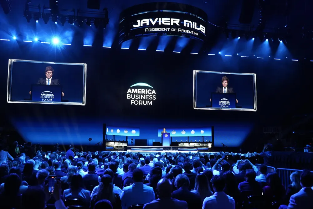 Milei en el America Business Forum