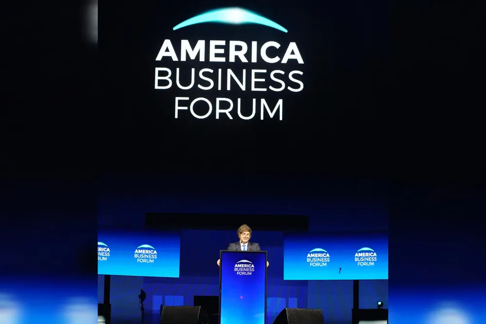 Milei en el America Business Forum Milei en el America Business Forum