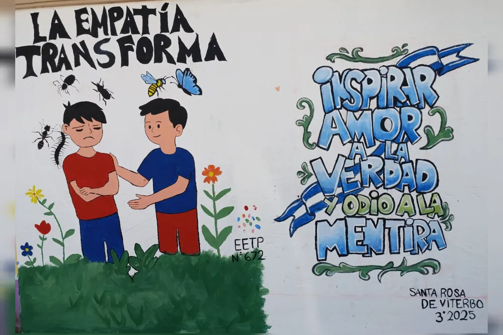 Mural EETP 672 y Santa Rosa de Viterbo