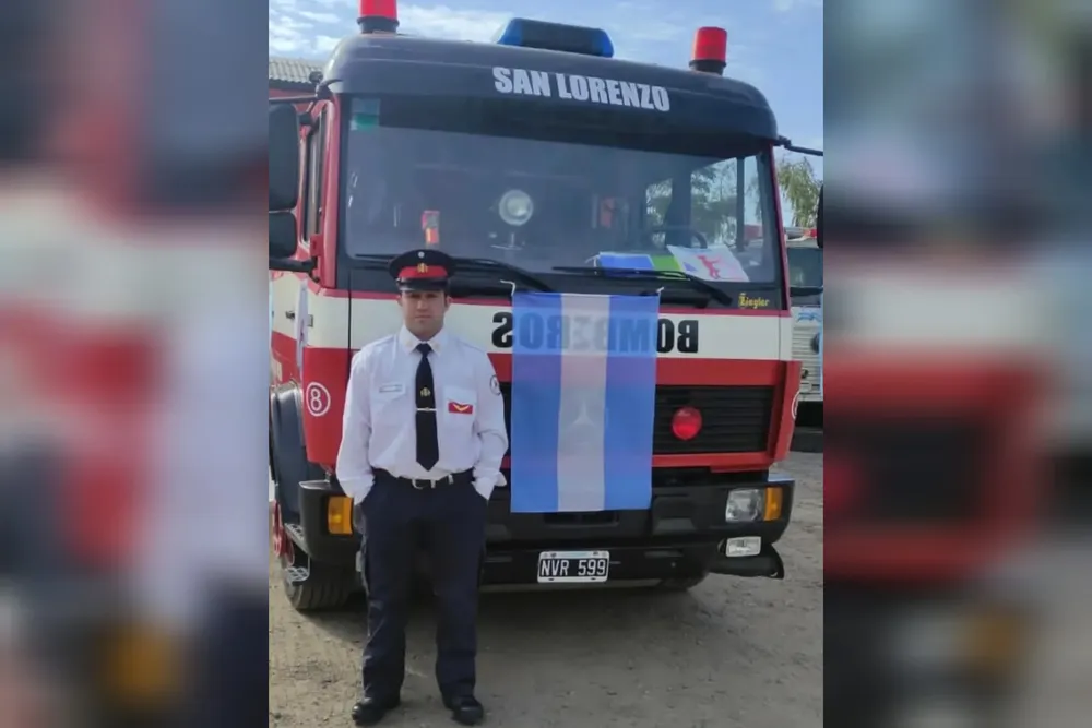 Iván Arcuri, Bombero Voluntario e integrante de la Brigada USAR ARG-15
