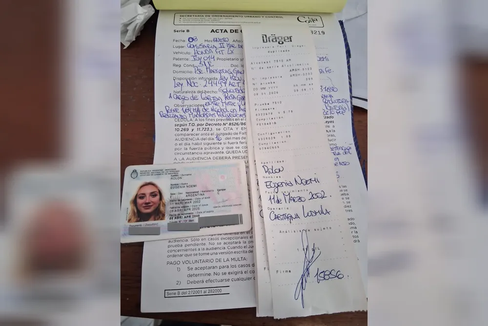 Eugenia Rolón chocó y dió positivo de alcoholemia 