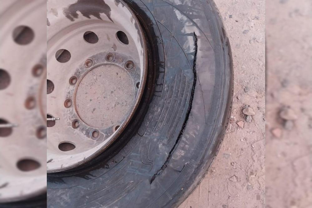 rueda explosión