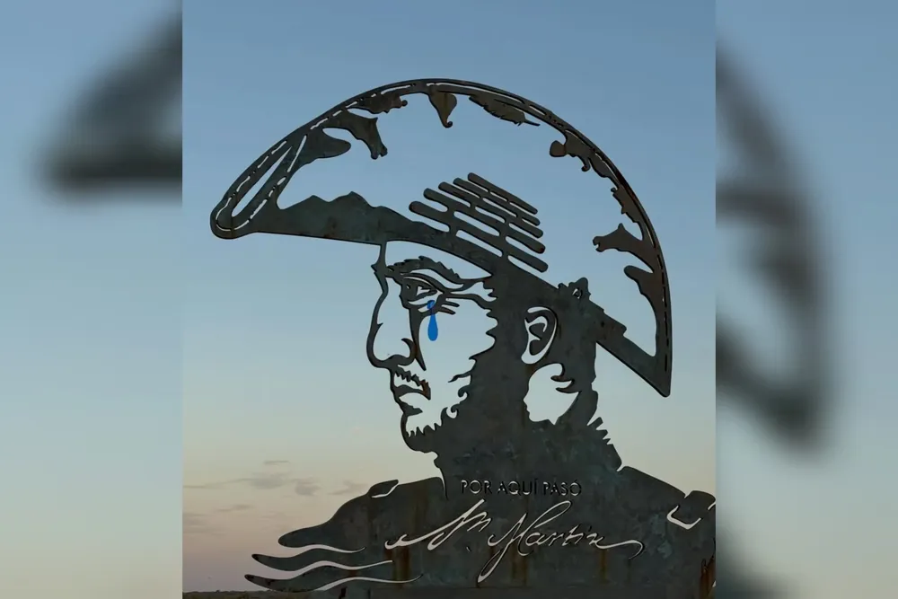 San Martín con una lágrima 