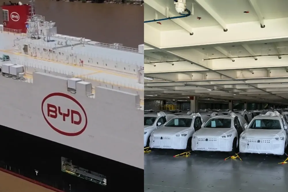 Llegan a Zárate más de 5.000 autos eléctricos en un barco chino