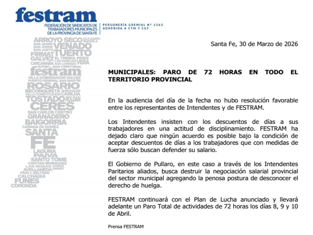 festram comunicado