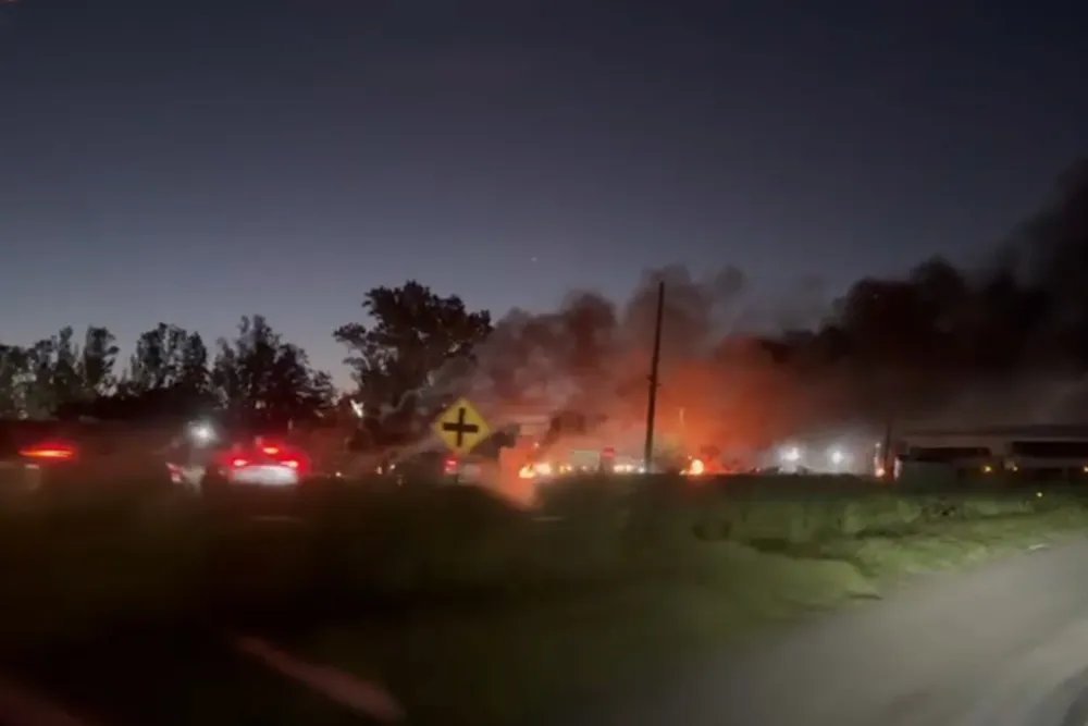 Protesta en el cruce de la AO12 y la ruta 34