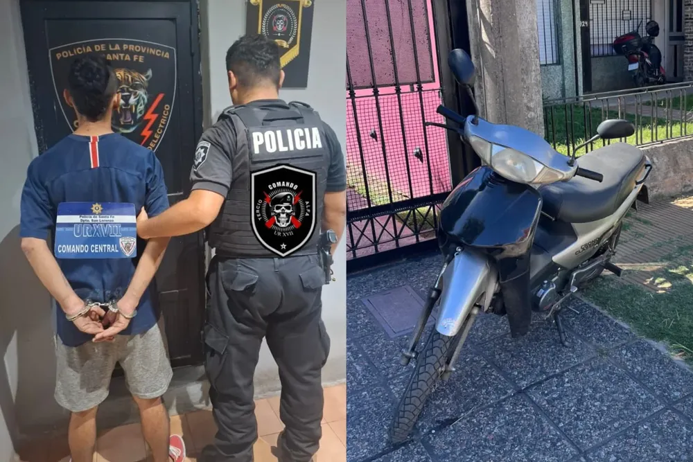 detenido robo moto