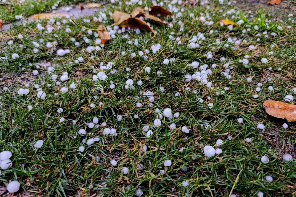 Caída de granizo en San Lorenzo 