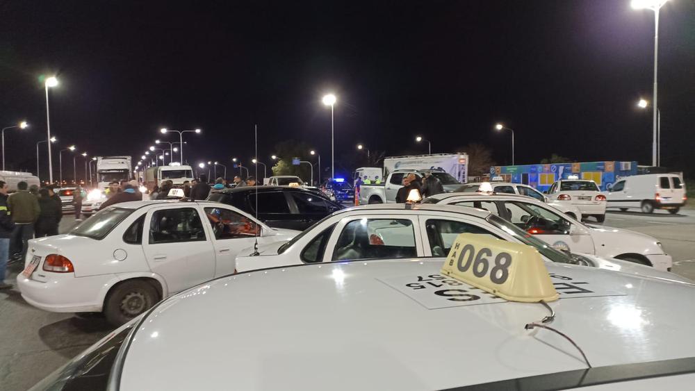 corte autopista inseguridad taxistas