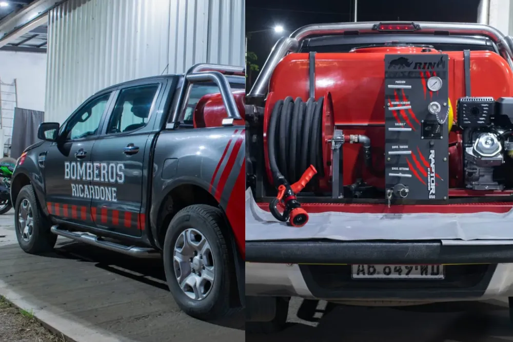 Nuevo móvil y kit para incendios forestales de Bomberos Voluntarios de Ricardone