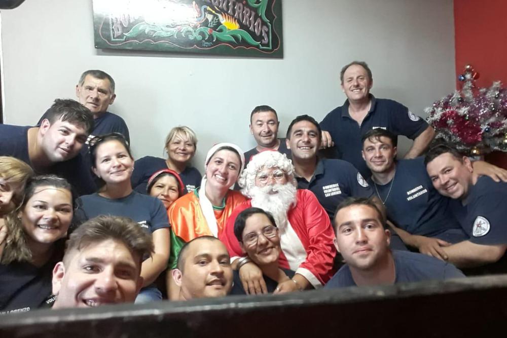 Papá noel bomberos