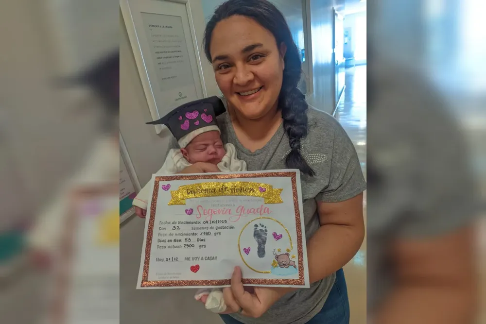 Jesica y su beba Guada