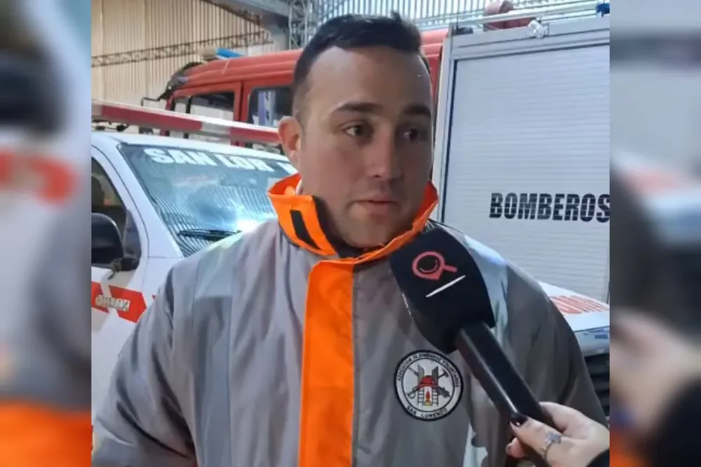 Iván Arcuri bombero volunatrio San Lorenzo