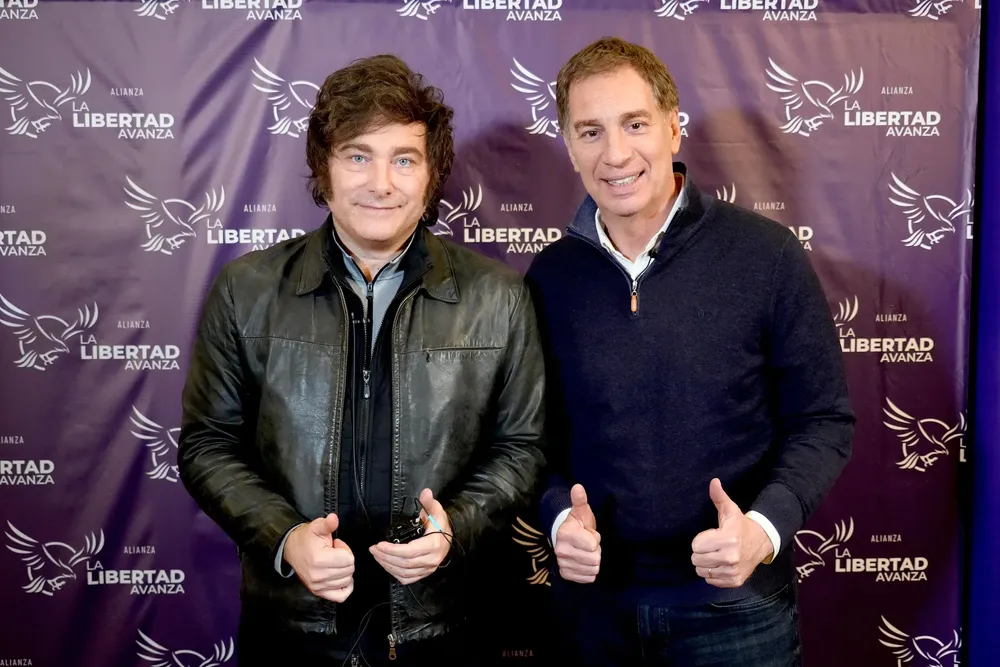 Javier Milei y Diego Santilli
