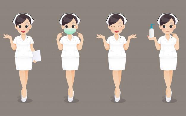 coleccion-enfermera-mujer-medico-dibujos-animados-o-enfermera-uniforme-blanco-diseno-personaje_46527-473