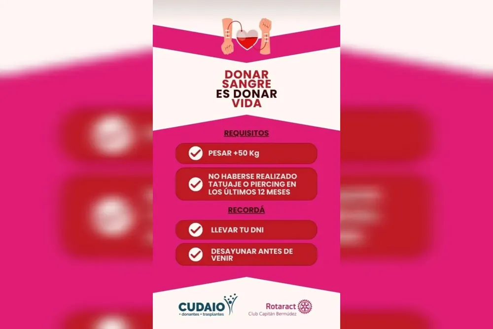 Requisitos para Donar Sangre en Capitán Bermúdez 