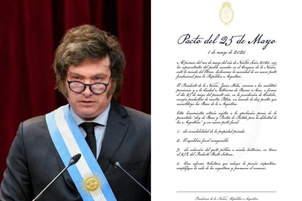 Milei pacto de mayo